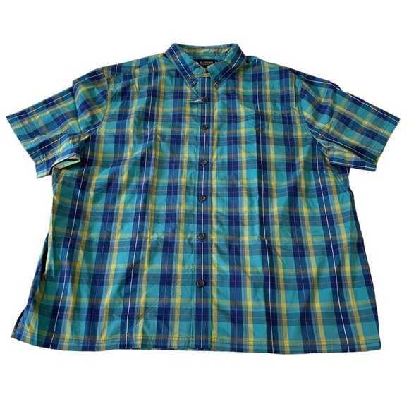 Alaskan Hardgear Borealis Shirt Men’s Size 2XL Green Plaid Short Sleeve NWOT - Picture 1 of 5